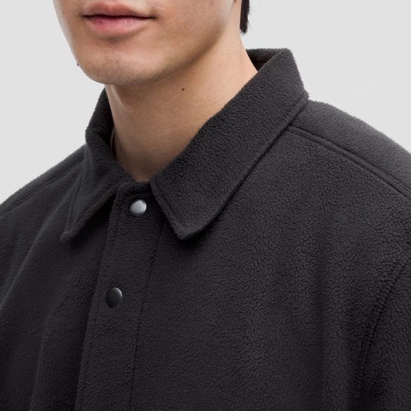 ❤️ Lululemon Fleece Classic-Fit Overshirt Black Men’s Size Medium NWT - Picture 7 of 8